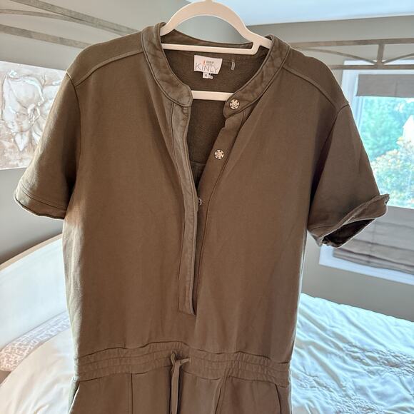 KINLY Green Terry Utility Elastic Waist Jumpsuit | XL - Picture 3 of 14